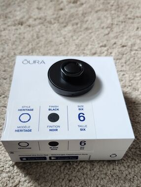 Oura Black Heritage Ring Size 6